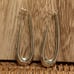 Sterling Silver Long Oval Hoop Earrings