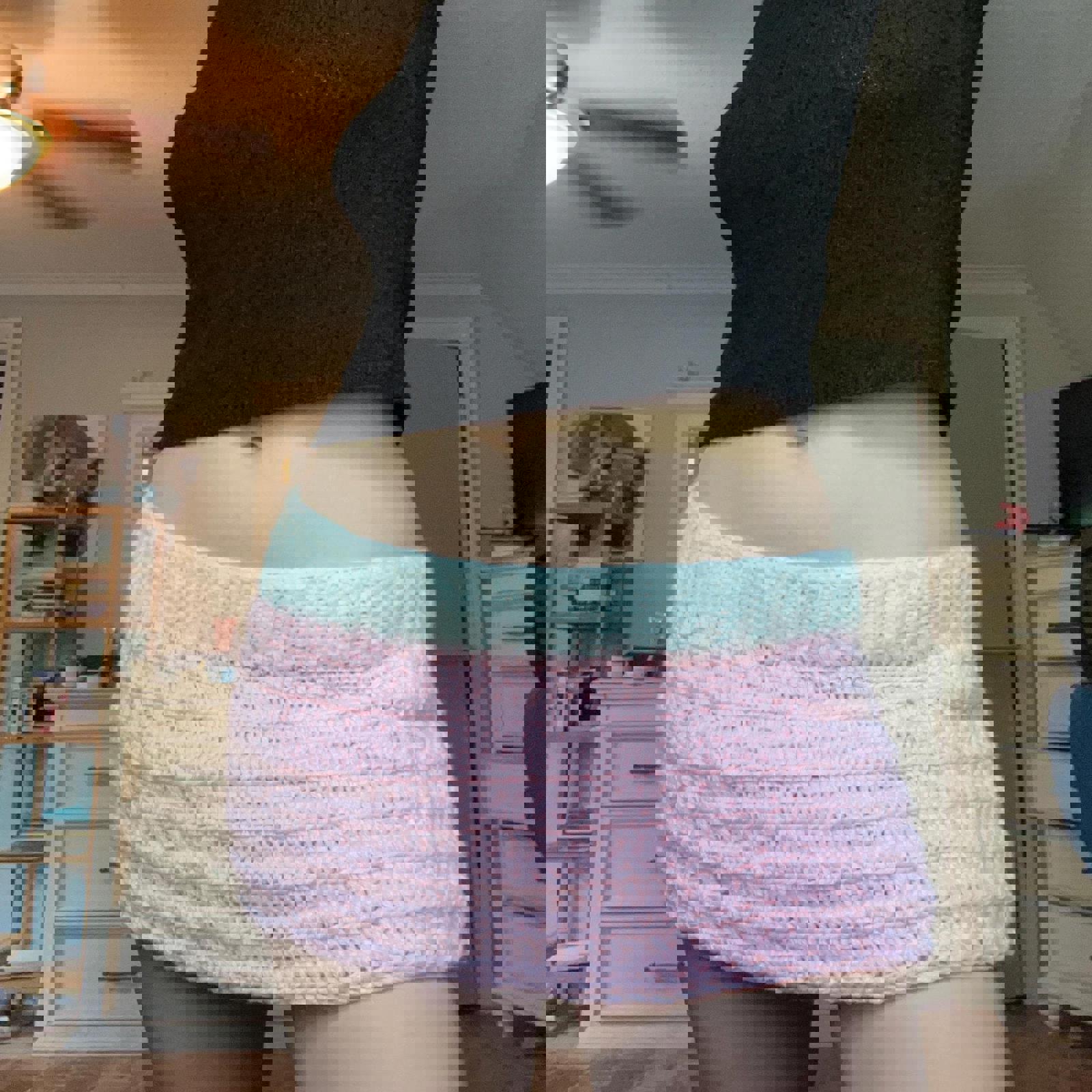 Crocheted Mini Skirt , Handmade. Comfy, Sexy, Y2K. Party - Going out
