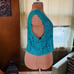 Cervelle Knitted Crop Sweater Vest - Turquoise (Size 1X)