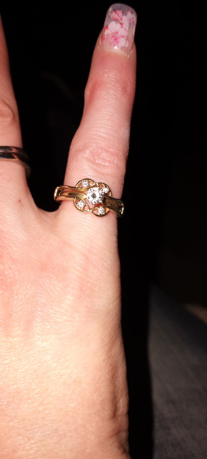 Gold engagement ring