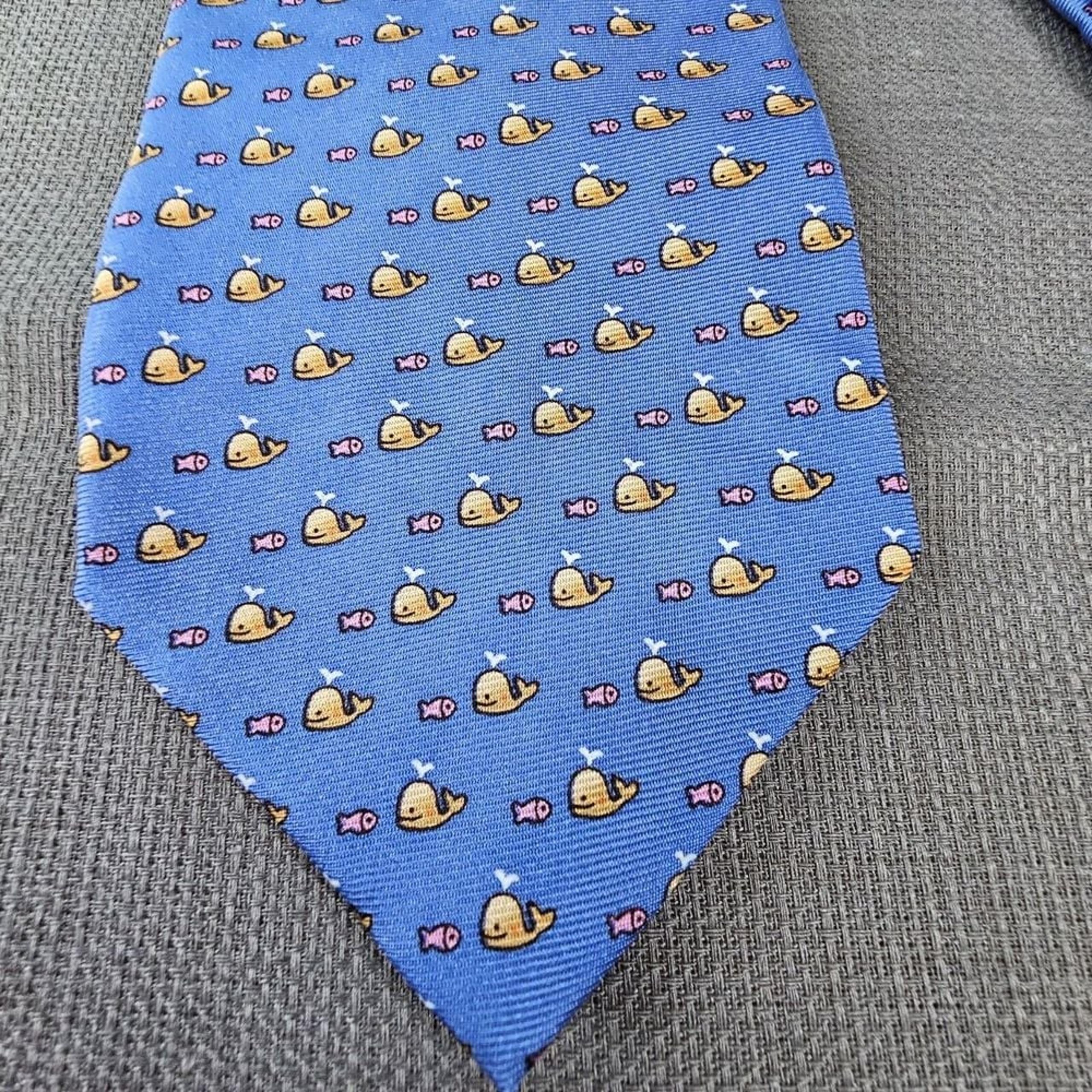 NEW blue tie yellow whale pink fish - Pierre Cardin