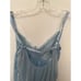 Vintage baby blue embroidered bow sheer lace bodysuit size small
