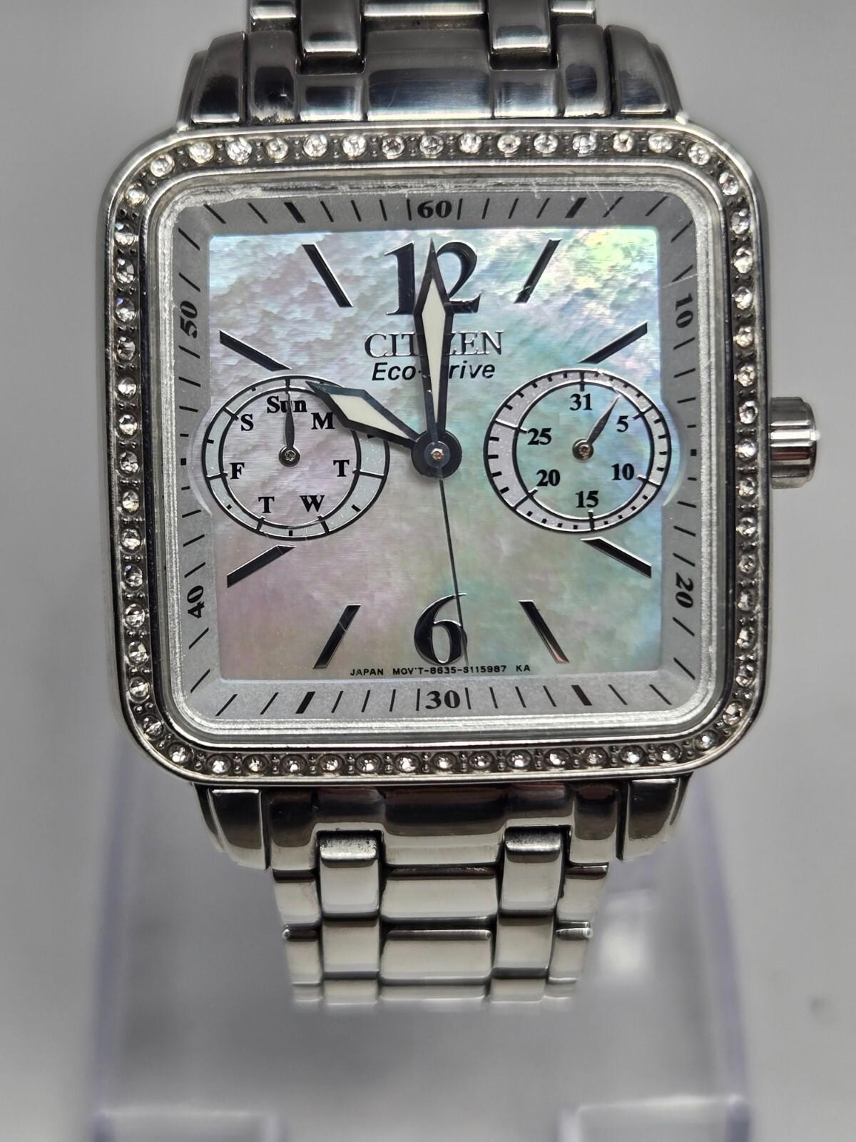 Citizen Eco-Drive Swarovski Crystal 8635-S079578 MOP Dial