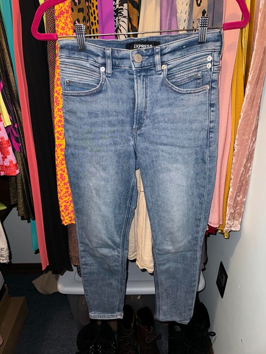 Express High Rise Ankle Jean Legging Size 2 Short