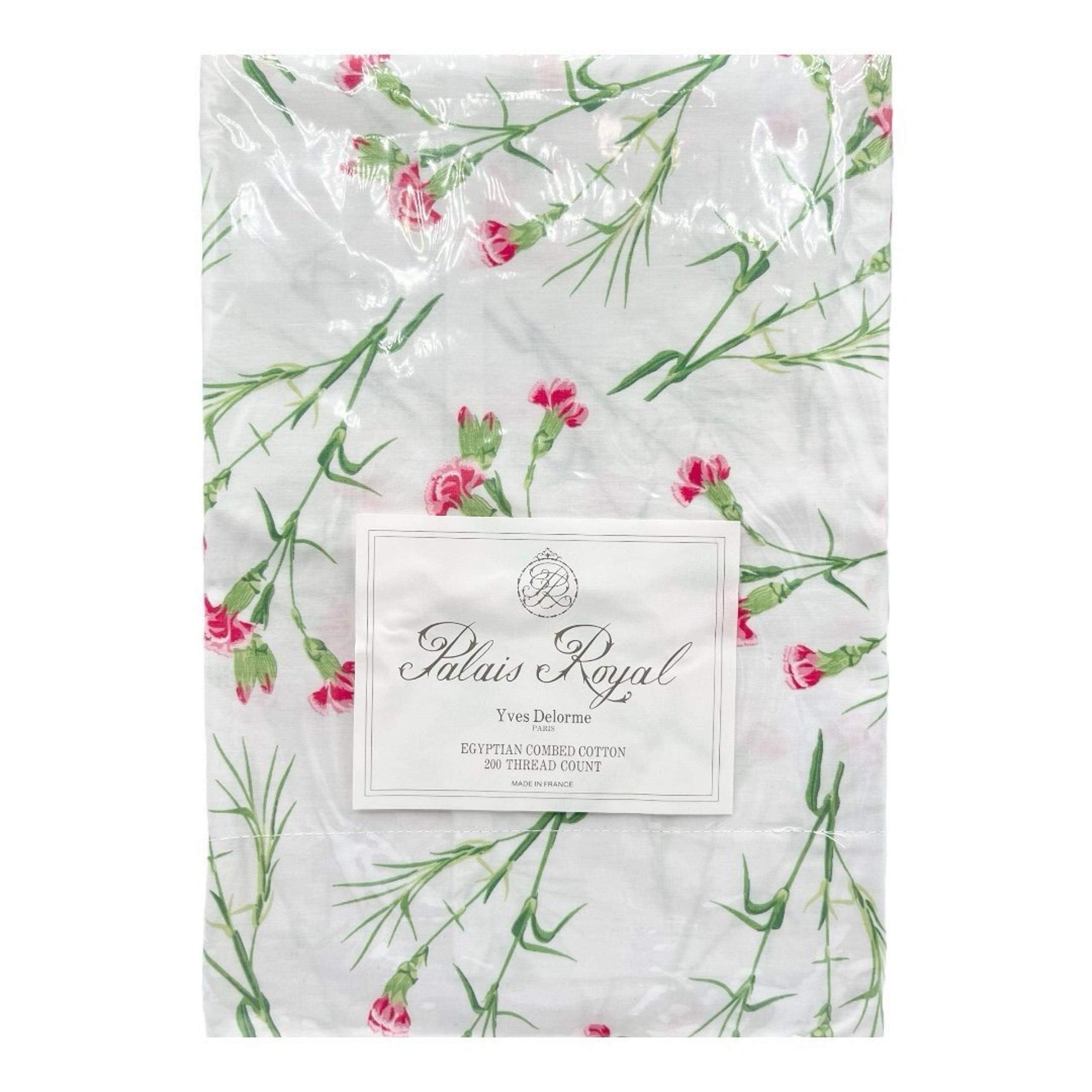 France Yves Delorme Palais Royal Carnation Flower Scallop Boudoir Pillow Sham