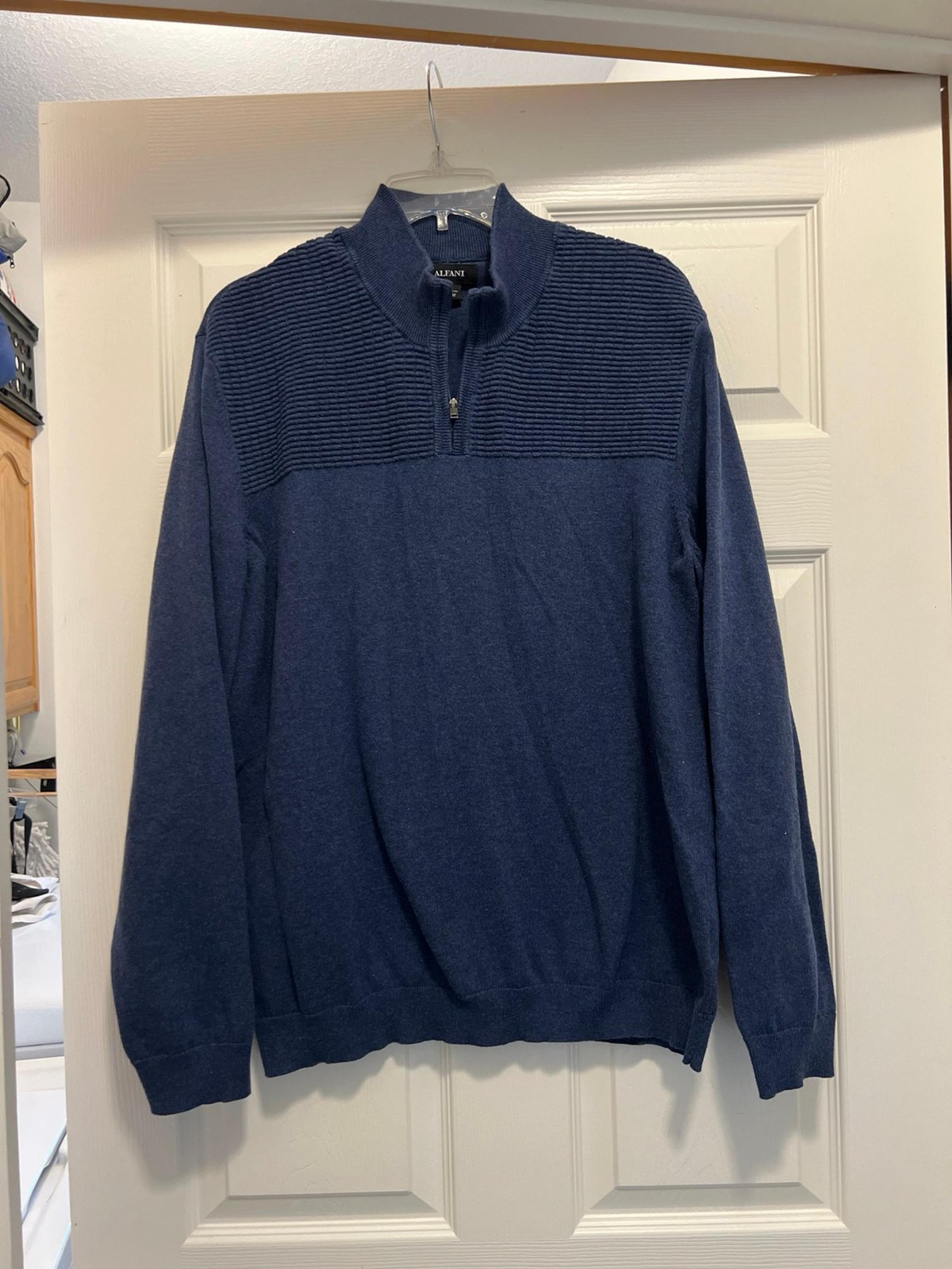 Alfani Men’s long sleeve Quarter Zip Sweater Sz XL