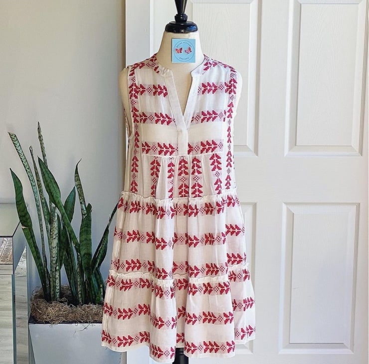 Elan Aztec print dress