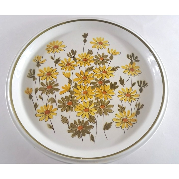 Vintage Mikasa Posy Parade Serving Tray Platter Daisy Light & Lively 1970s 12.5