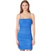 BCBGeneration Blue Square Neck Mesh Women Dress Size Large Summer Prom Date Club