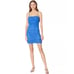 BCBGeneration Blue Square Neck Mesh Women Dress Size Large Summer Prom Date Club