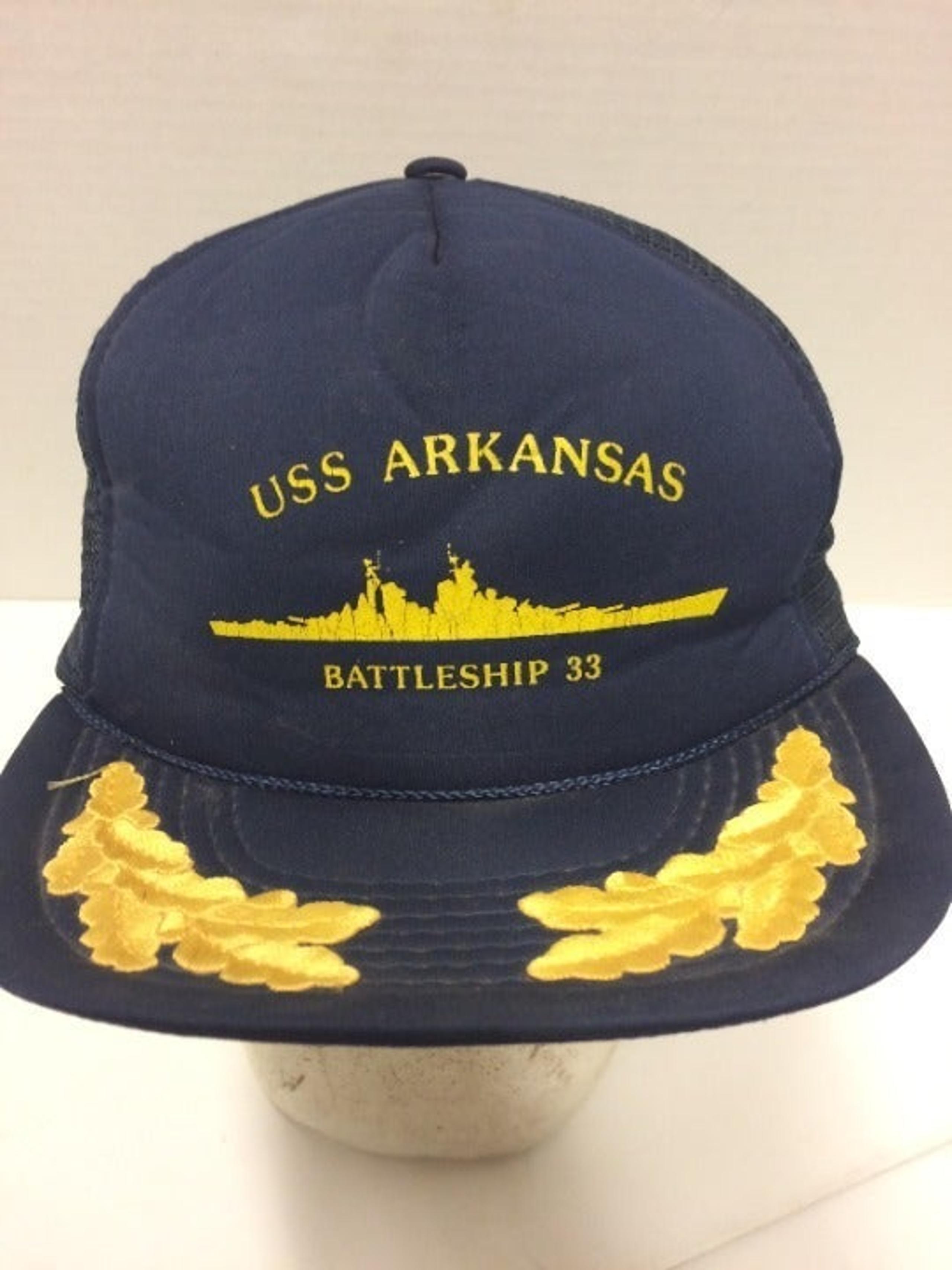 (M19)         USS Arkansas Battleship 33 Snap back Hat