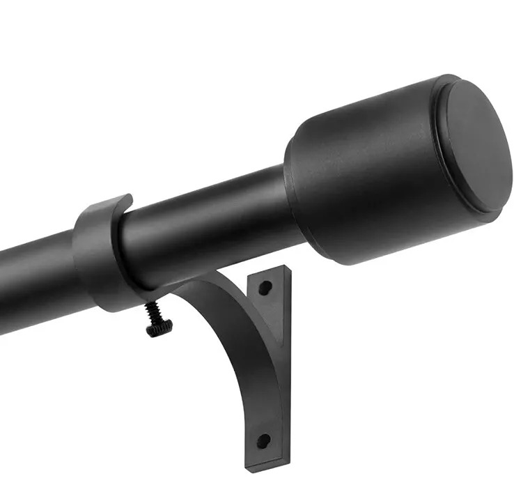 Kemmie 1 Window Treatment Curtain Rod with Cylindrical Cap 72-144\
