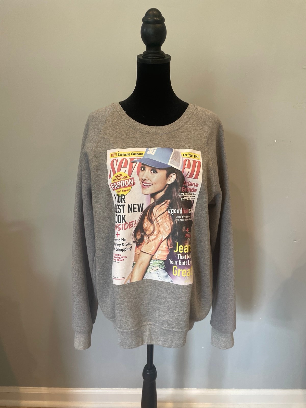 Sweatshirt grey large featuring Ariana grande