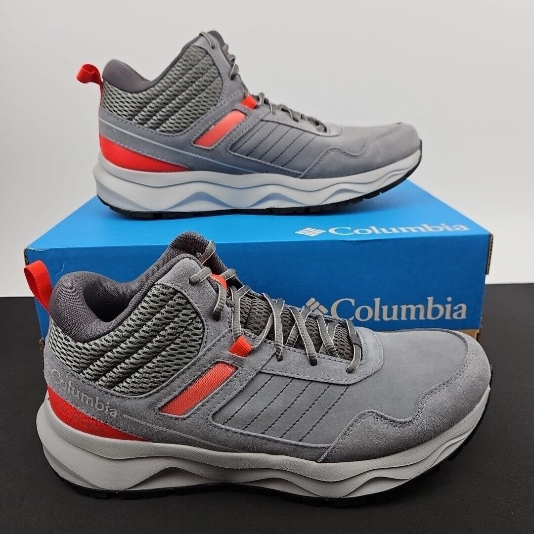 Columbia Men's Plateau Venture Mid Gray Trail Hiking Boots BM7106-033 Size 12