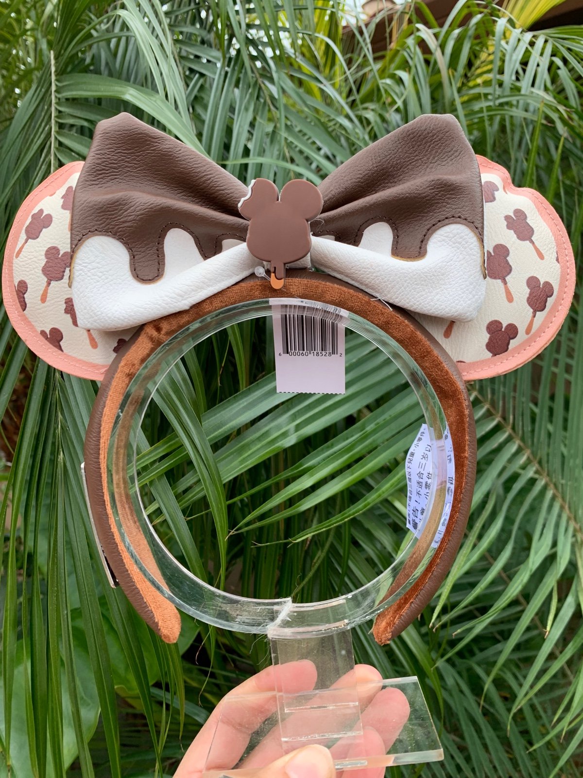Disney Shanghai Parks Loungefly Minnie Mickey Ice Cream Bar Headband Ears