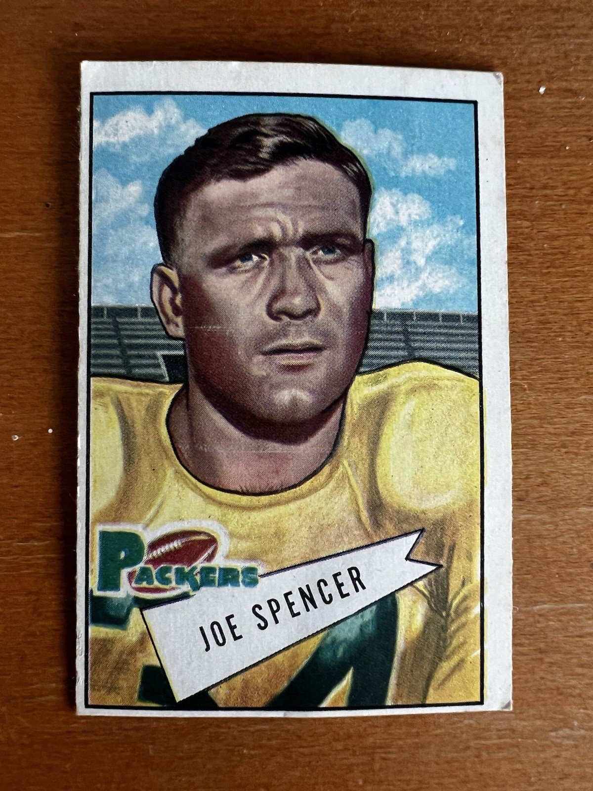 1952 Bowman Joe Spencer #9 Green Bay Packers Football Card NFL Sports Card