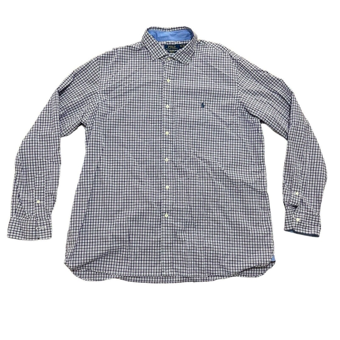 Polo Ralph Lauren Men`s Stretch Classic Fit Plaid Poplin Shirt Size 2XL