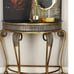 NEW Metal Half Moon Console Table with Ornate Scroll Legs, 41 x 19 x 33\