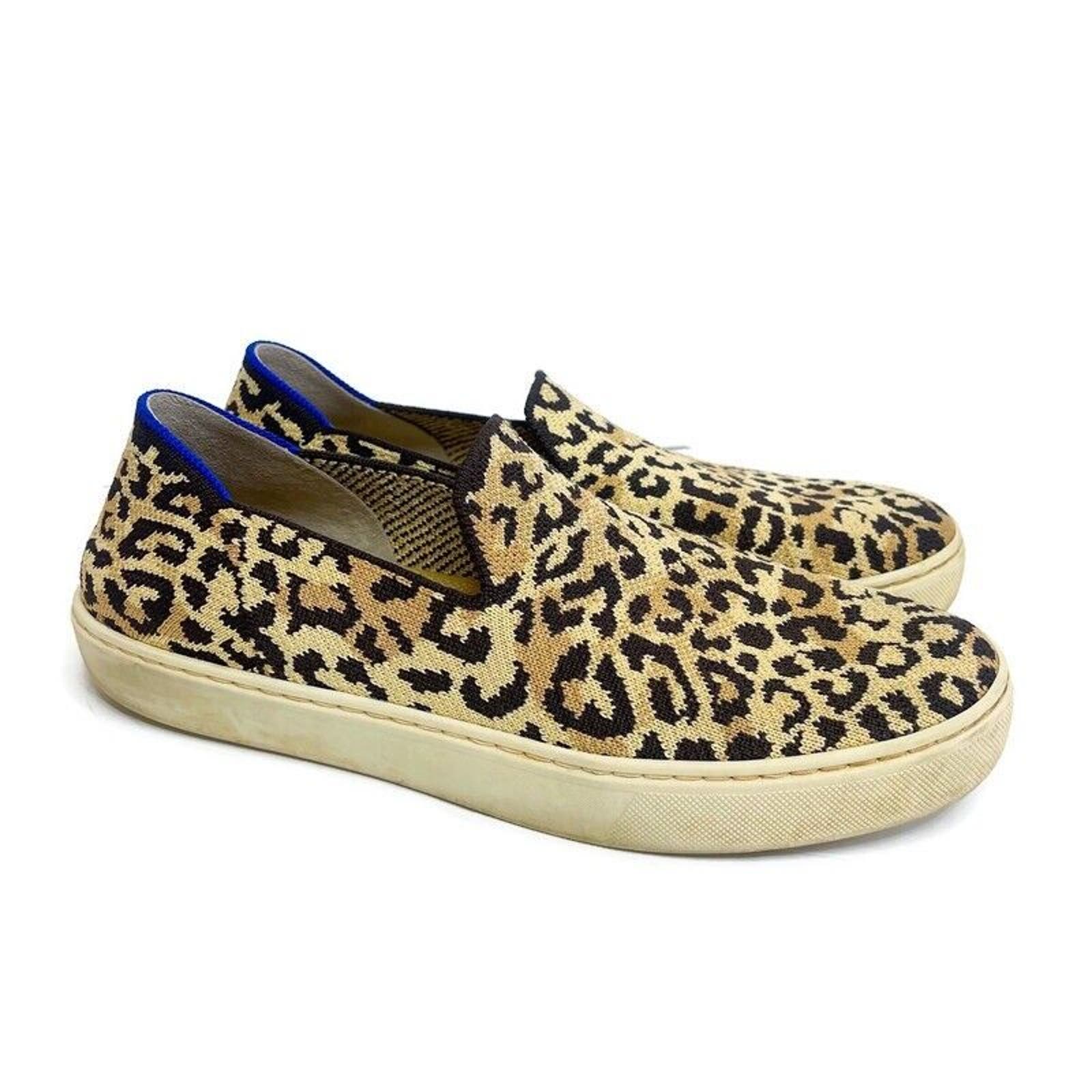 ROTHY'S Women's Camo Cat Animal Print Slip On Sneakers Shoes Flats Knit Sz 8.5
