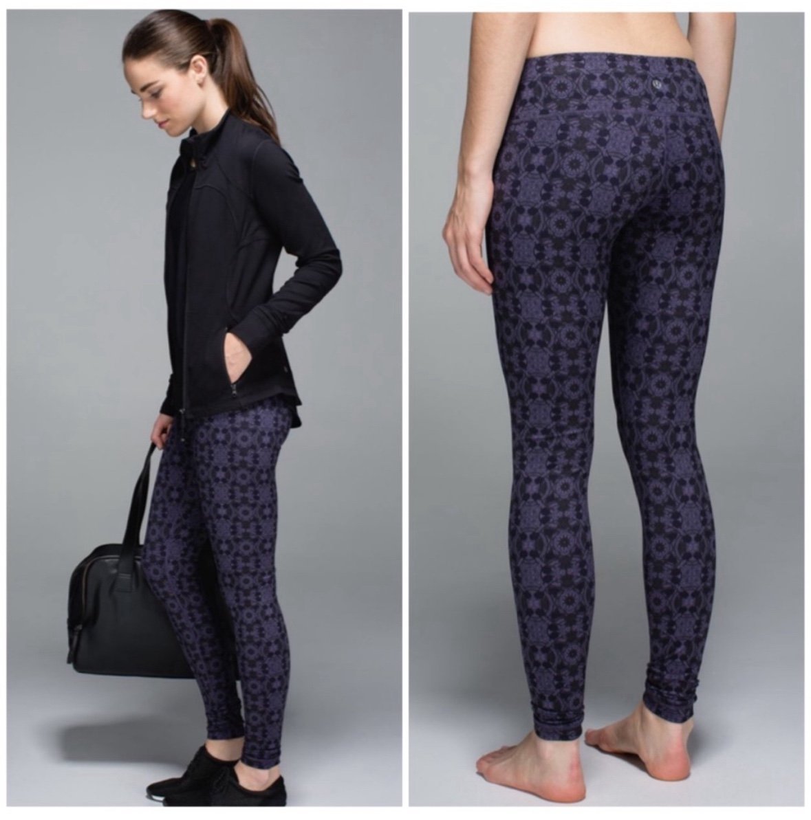 Lululemon Wunder Under Leggings Mini Prisma Nightfall Tights Size 6