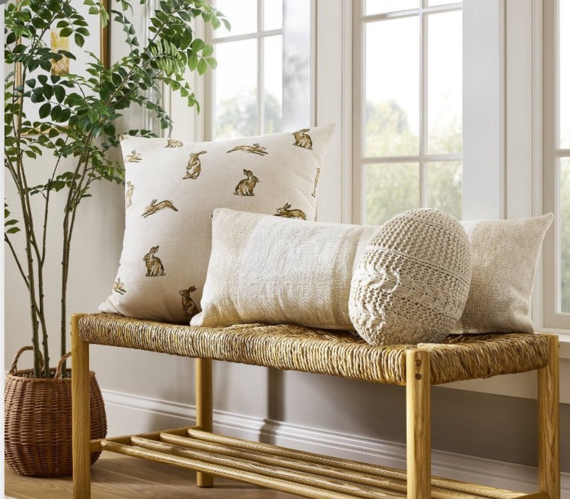 Shaped Crochet Egg Throw Pillow Cream - Threshold™ designed with Studio McGee