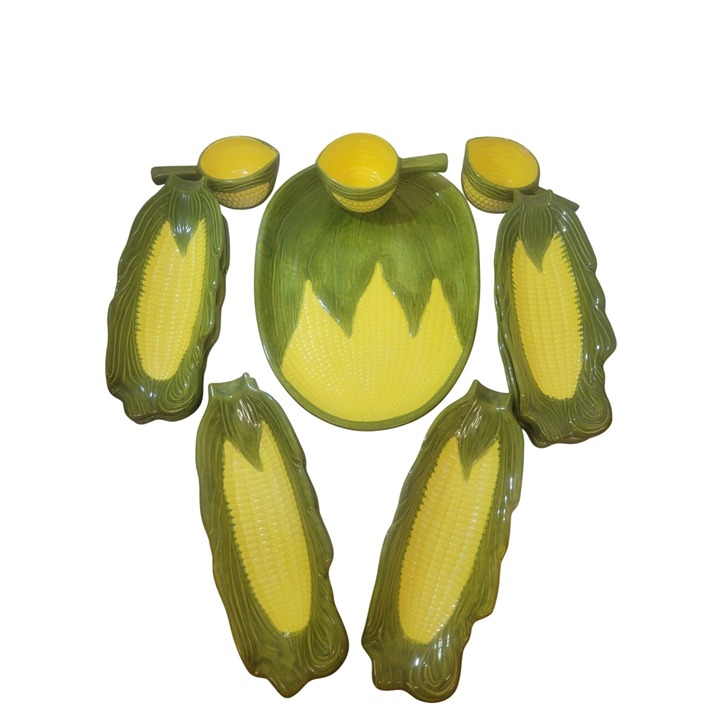 Vintage Ceramic Corn Cob 14 pc Set