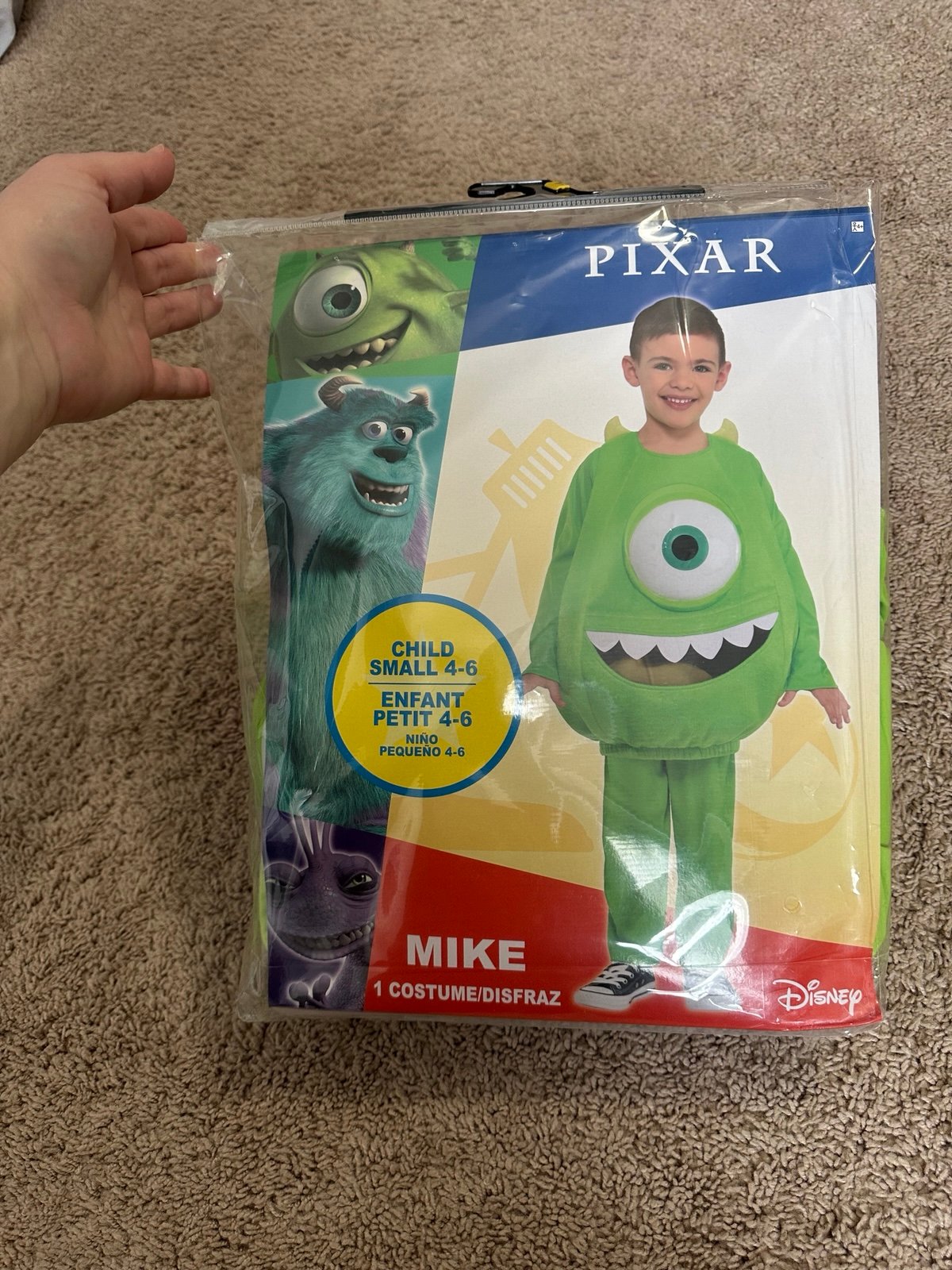 Pixar Monsters Inc. Mike Wazowski Costume Child Size 4-6