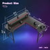 57 L-Shaped Gaming Desk with LED Lights & Monitor Riser – Carbon Fiber