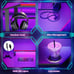 57 L-Shaped Gaming Desk with LED Lights & Monitor Riser – Carbon Fiber