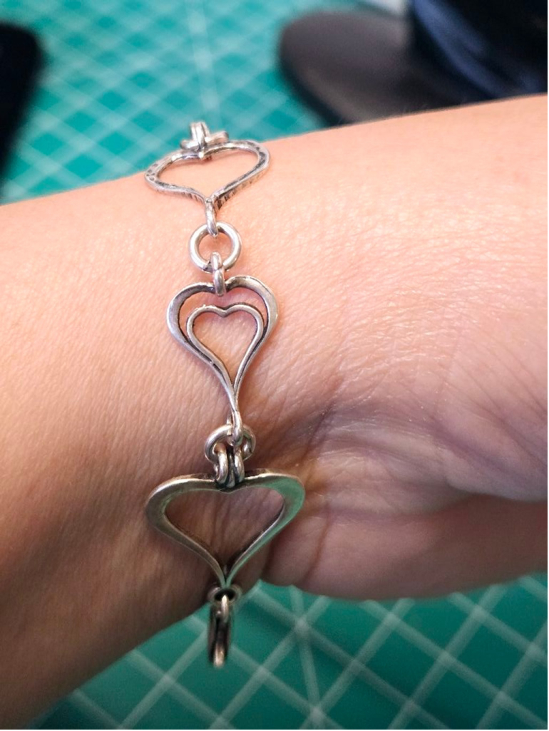 Silpada sterling hearts bracelet