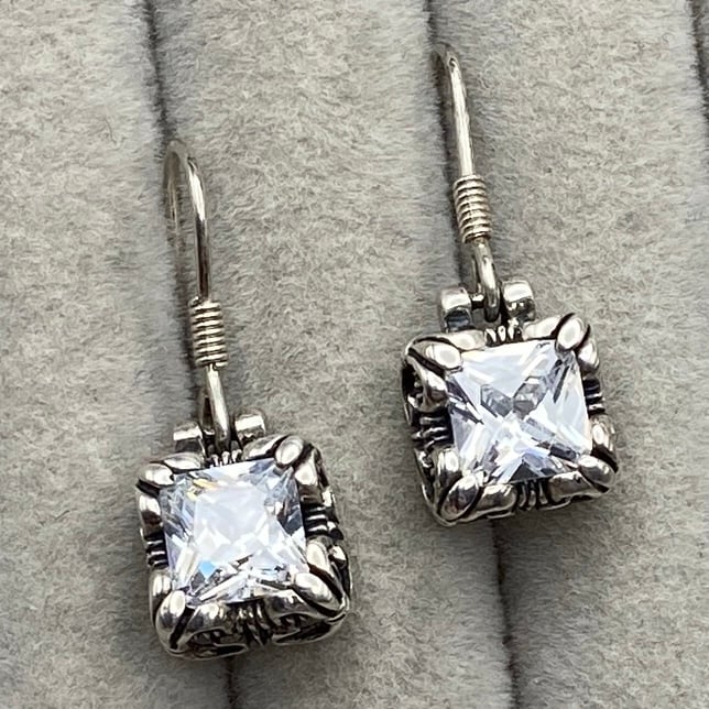 Silpada Sterling Silver & CZ Uptown Earrings