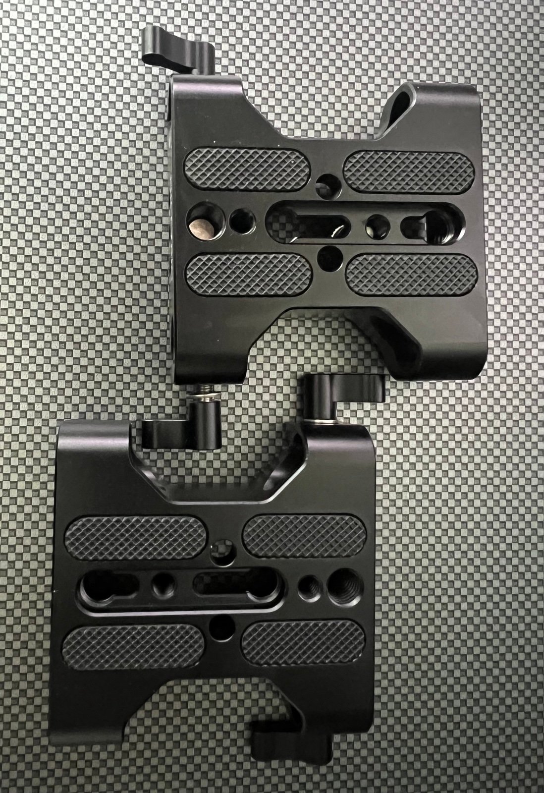 Two - NICEYRIG Multipurpose Camera Base Plate with 15mm Rod Rail Clamp
