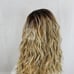 Celebrity ombre ash blonde lac front wig