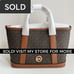 Michael Kors Luisa Small Signature Logo Satchel - Brown/Luggage NWT