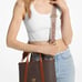 Michael Kors Luisa Small Signature Logo Satchel - Brown/Luggage NWT