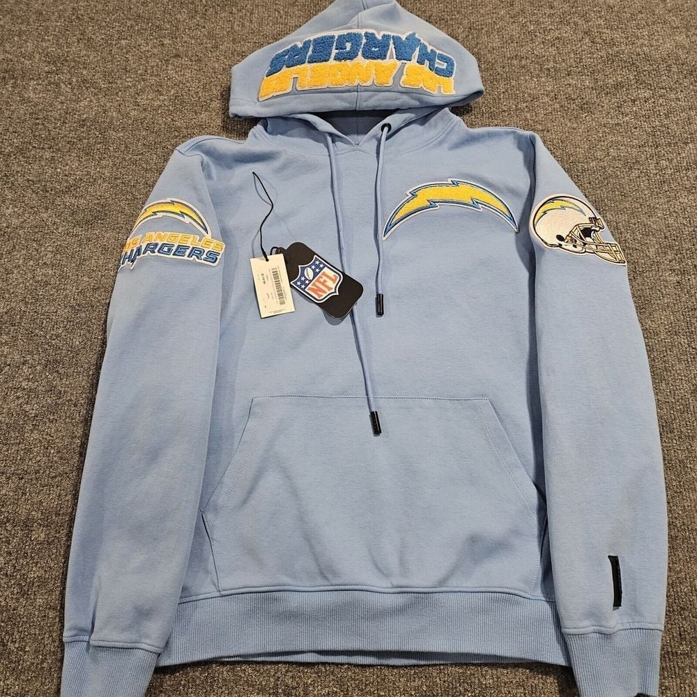 NWT Pro Standard NFL Los Angeles Chargers Chenille Patch Hoodie Size Small