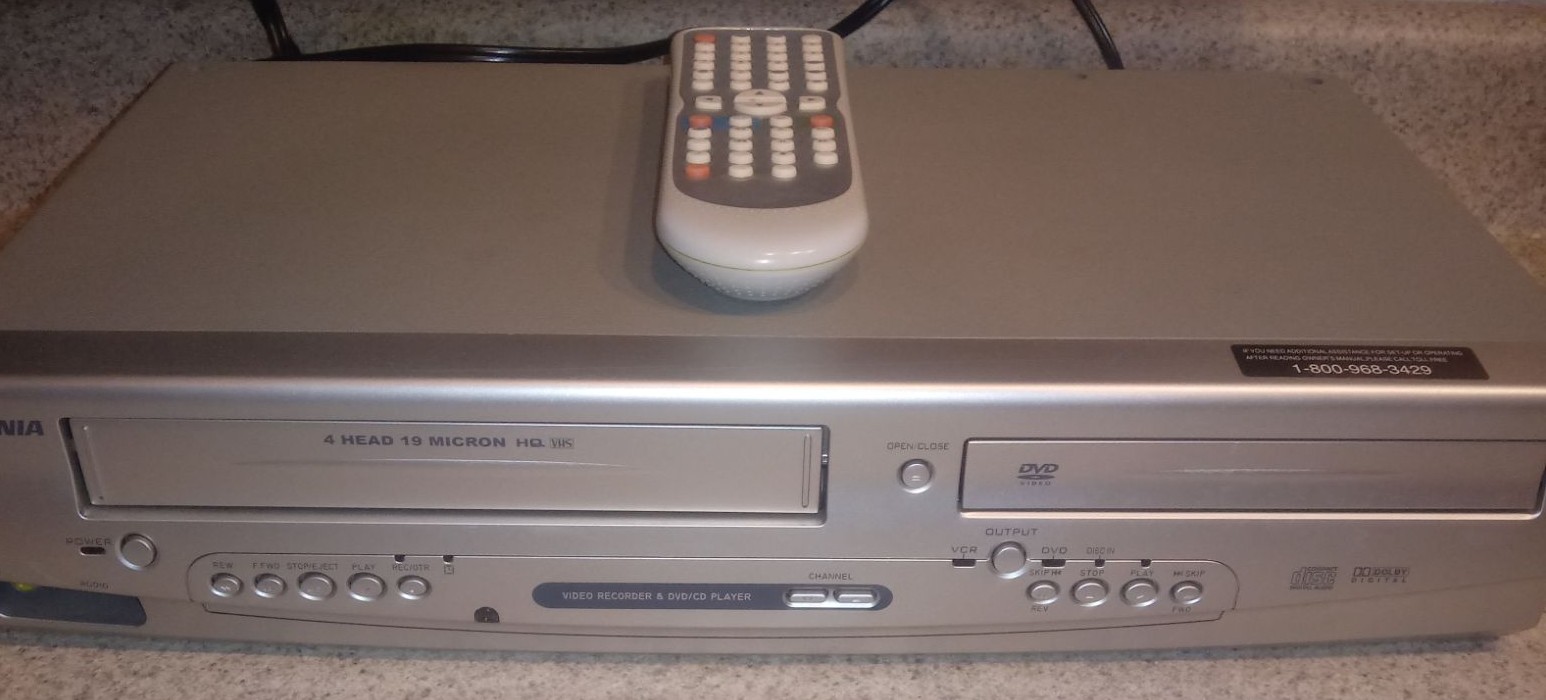 Sylvania DVD VCR Combo VHS Player Recorder w/ 4 Disney + Marvel