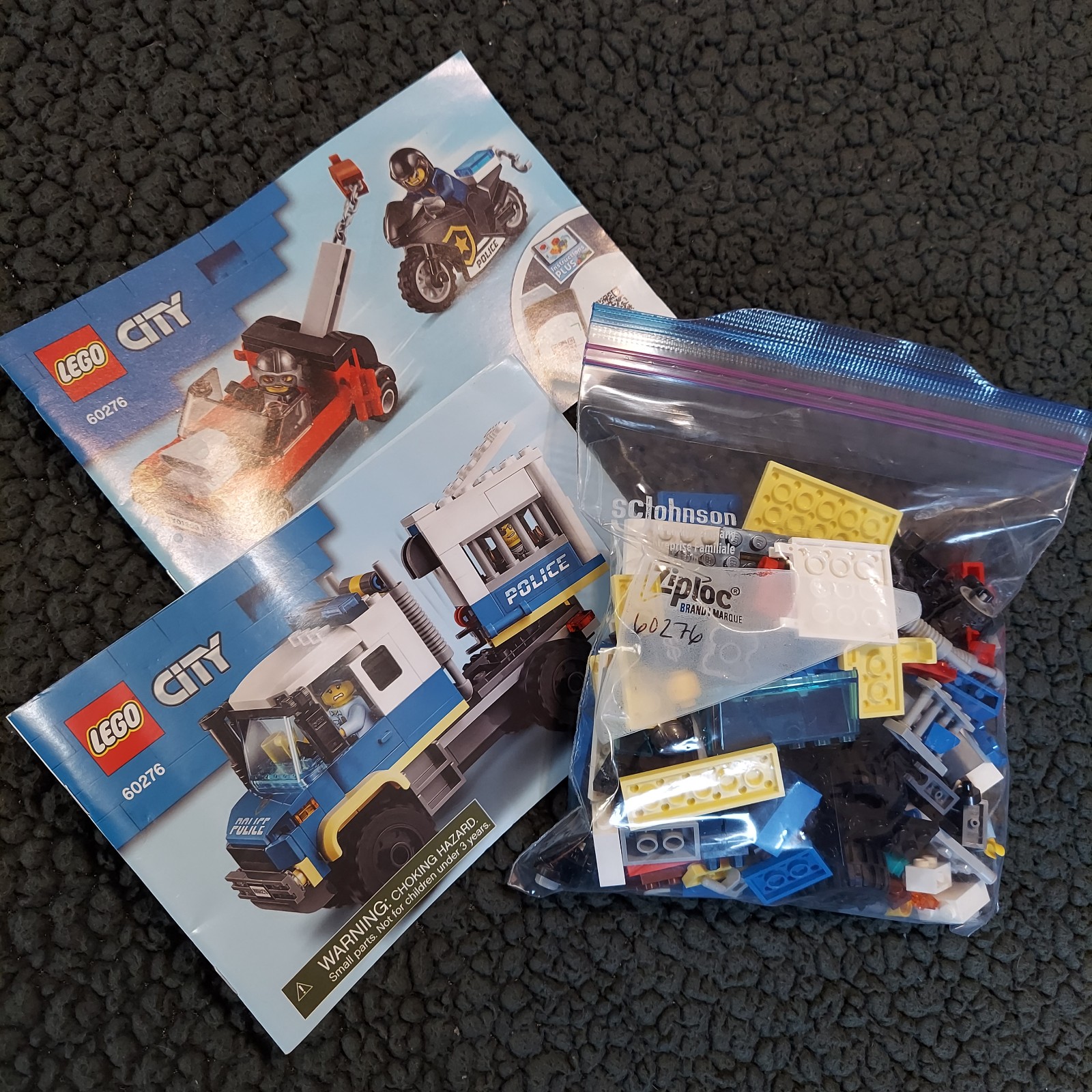 RETIRED LEGO: PRISONER POLICE TRANSPORT 60276 FULL PIECES + MANUALS to rebuild