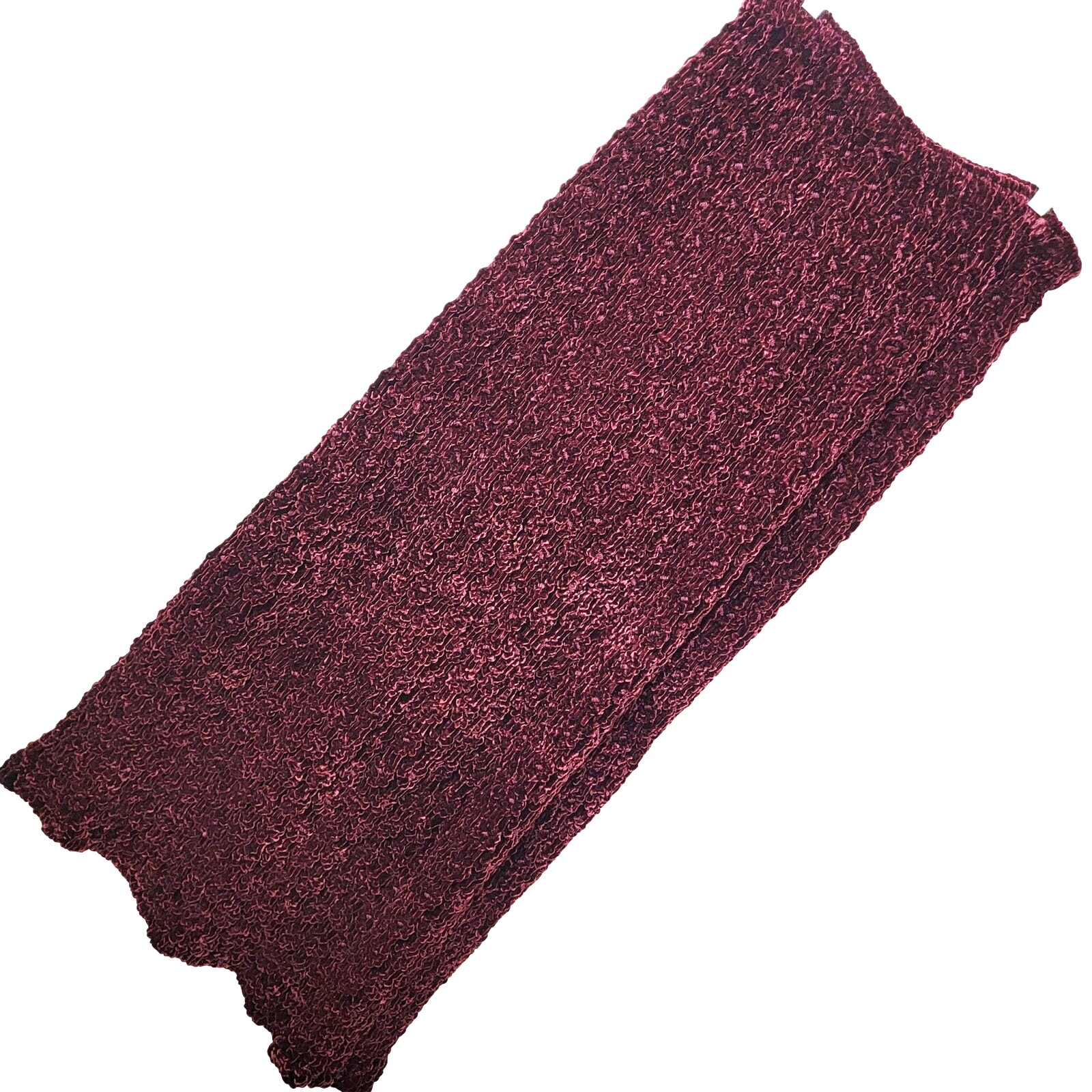 Harari Long Skirt Woven Velvet Silk Floral Pattern Cranberry Red OS Stretch NWT