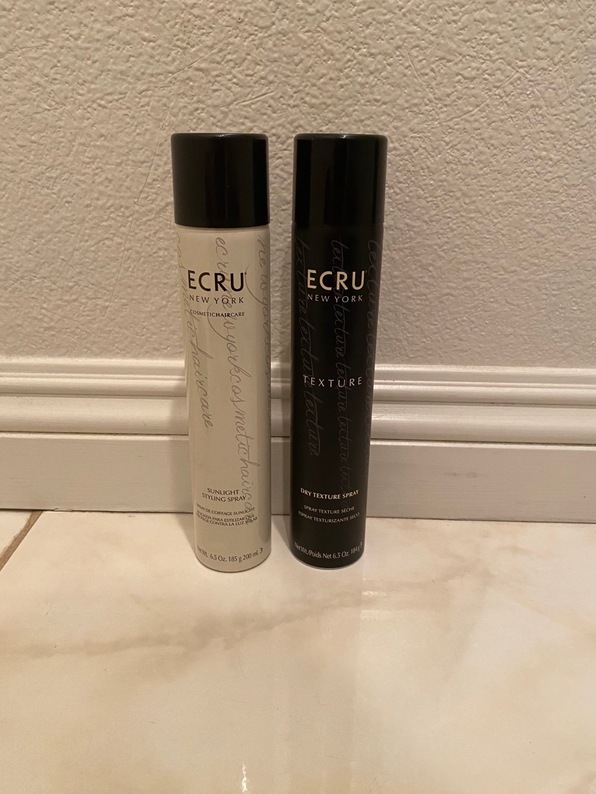 NWT ECRU HAIR CARE BUNDLE FULL SIZE DRY TEXTURE SPRAY AND SUNLIGHT SETTING SPRAY