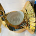 Golden turkey 3-wick candle holder