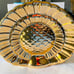 Golden turkey 3-wick candle holder