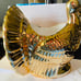 Golden turkey 3-wick candle holder
