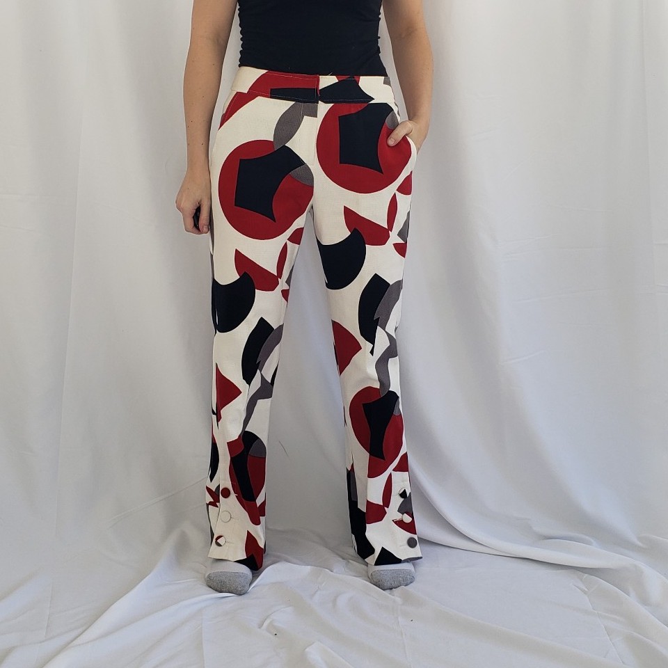 Lavie Boheme White, Black, and Red Funky Pamts