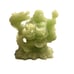 Happy Buddha Faux Jade Green Resin Statue Laughing Figurine Riding Dragon