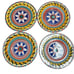 Deruta Sberna Italian Pottery Dipinto A Mano 6.5 Round Plate Lot 4 Art Painted