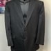 Hickey Freeman 46L Charcoal Gray Worsted Wool 2 Button Single Vent Jacket