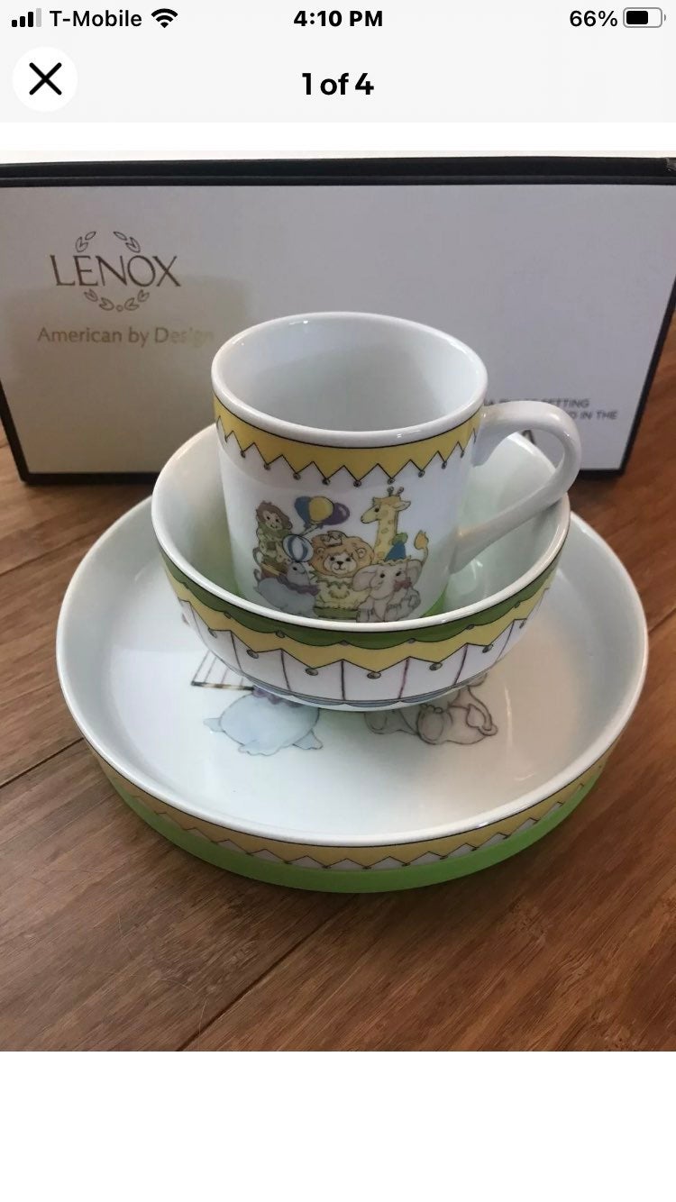 Lenox Circus Friends 3 Peice Children's Dinner Set