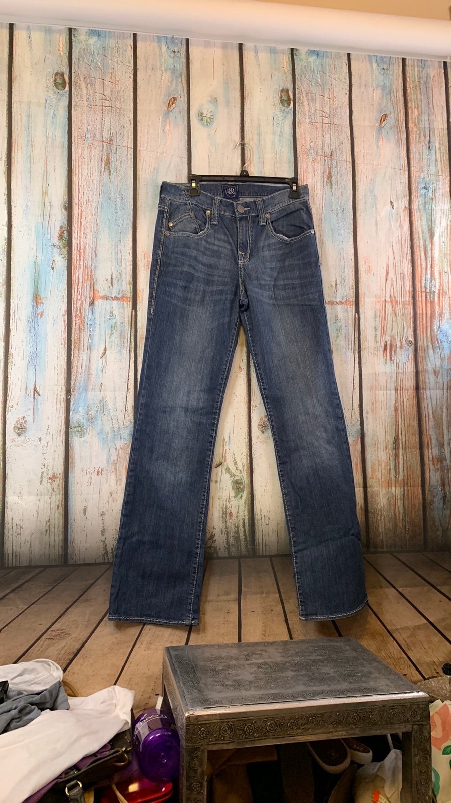 Rock & Republic Medium-Wash Distressed Jeans Size 32x34