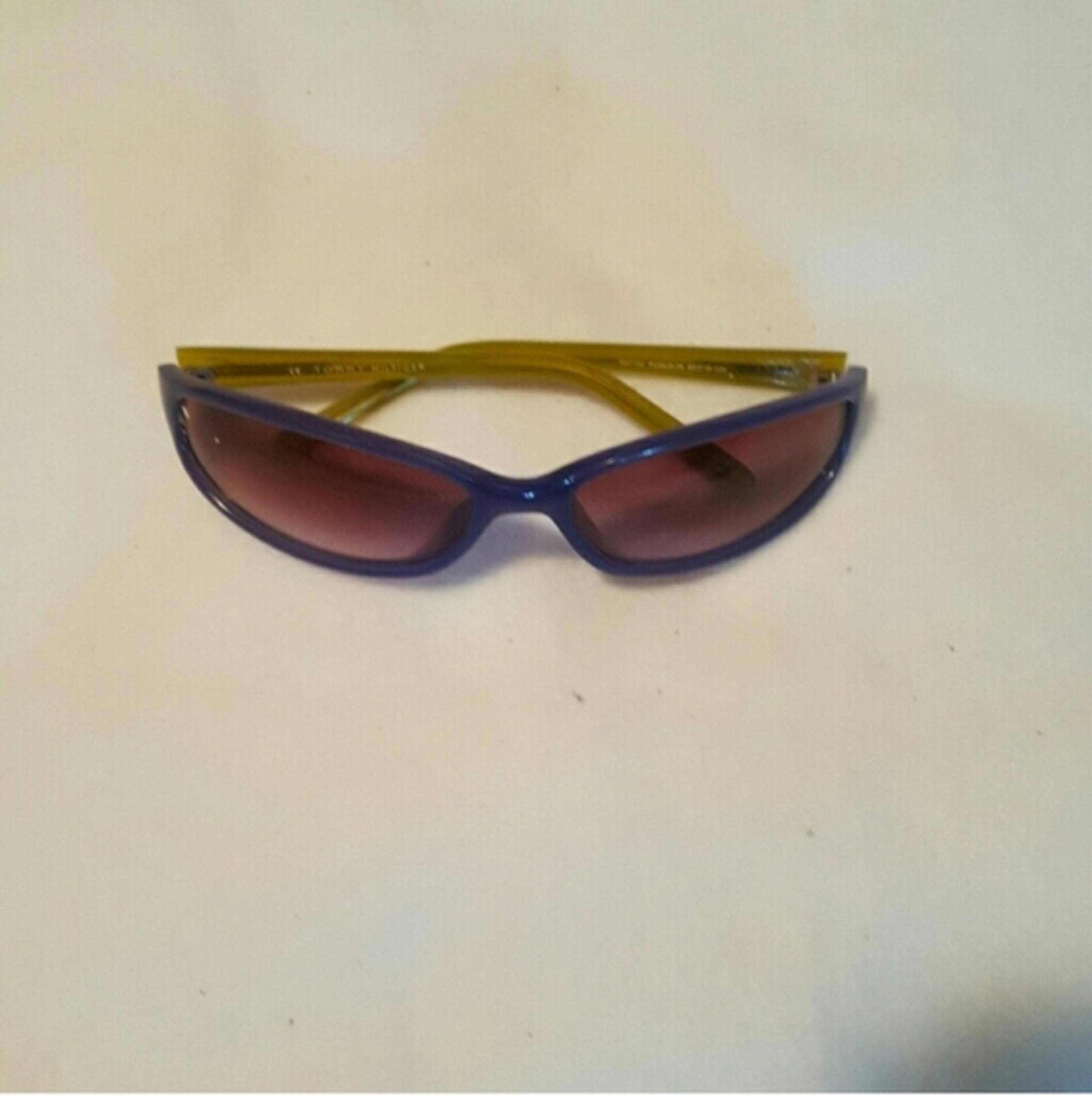 Tommy Hilfiger Blue Lime Green 2000s Style Womens Sunglasses OS